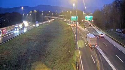 Ljubljana: A2/E61 - zahodna in južna obvoznica, razcep Kozarje