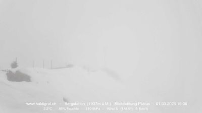 Wolfenschiessen: Bergstation Haldigrat (1937m) Blickrichtung West - Pilatus