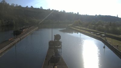 Ludwigsburg: Poppenweiler: Oberwasser der Schleuse