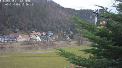 Bad Schandau: 2. Live - Webcam der Elbaussicht- Krippen in - Sächsische Schweiz