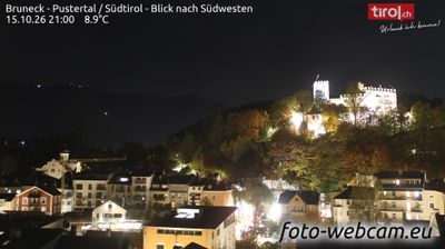 Webcam Bruneck - Brunico › South-west: Bruneck Castle - Kühbergl - Kaiserwarte