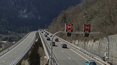 Les Neyrolles: Nantua-A40 près de Nantua, Viaduc de Nantua vue orientée vers Mâcon