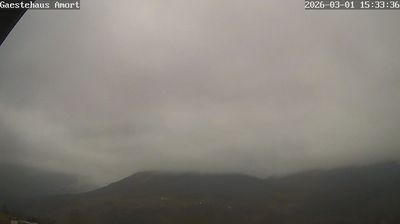 Ramsau bei Berchtesgaden: Gästehaus Amort - Ihr Uhrlaub in Ramsau Webcam Blick auf den Steinberg und Hochkalter