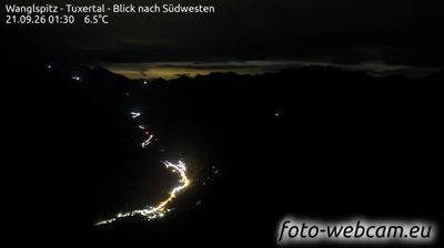 Gemeinde Tux: Wanglspitz - Tuxertal - Blick nach Südwesten