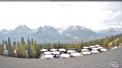 Lake Louise: Ski Area - viewing platform looking towards Victoria Glacier #1
