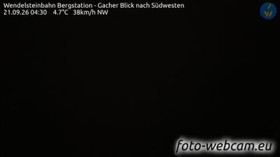 Bayrischzell: Wendelsteinbahn Bergstation - Gacher Blick nach Südwesten
