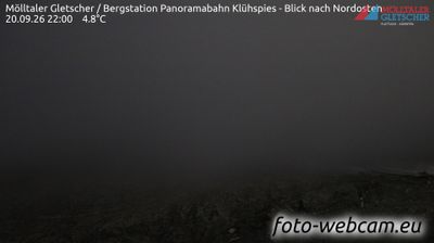 Innerfragant: Mölltaler Gletscher - Bergstation Panoramabahn Klühspies - Blick nach Nordosten