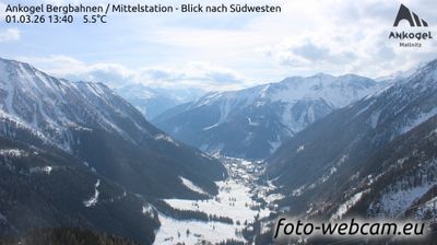 Mallnitz: Ankogel Bergbahnen - Mittelstation - Blick nach Südwesten