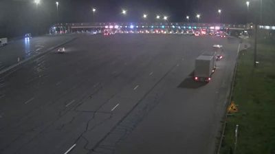 Villefranche-sur-Saône: A6 Péage de Villefranche Limas, au nord de Lyon, vue orientée vers Lyon