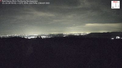 Webcam Albstadt: Sendemast Raichberg - Germany, Baden-Württemberg: Raichberg (Weitwinkel, Nordseite) in Richtung Albtrauf bzw. Burg Hohenzollern
