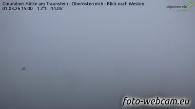 Gmunden: Gmundner Hütte am Traunstein - Oberösterreich - Blick nach Westen