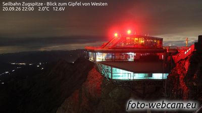 Grainau: Seilbahn Zugspitze - Blick zum Gipfel von Westen