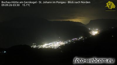 Sankt Johann im Pongau: Buchau-Hütte am Gernkogel - St. Johann im Pongau - Blick nach Norden