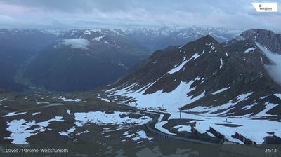 Davos: Dorf - Weissfluhjoch, Blick Dorftäli