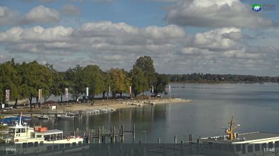 Prien am Chiemsee › North-east: Ludwig II Statue King of Bavaria - Bike rental Prien am Chiemsee -Kaufmann - Priener Schären - Pavillon - Chiemsee