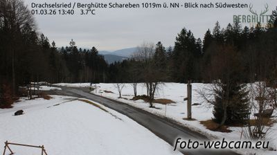 Blachendorf: Drachselsried - Berghütte Schareben 1019m ü. NN - Blick nach Südwesten