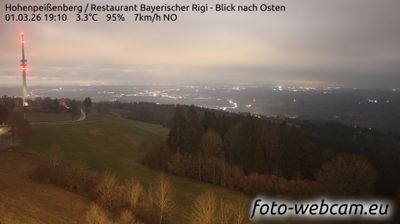 Hohenpeissenberg: Restaurant Bayerischer Rigi - Blick nach Osten