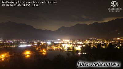 Webcam Saalfelden am Steinernen Meer › North: Ritzensee - Naturbadeanlage Ritzensee - Nordic Park Saalfelden - Kleiner Hundstod