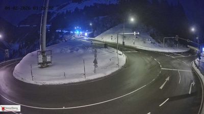 Gemeinde Klosterle › East: L197 Arlbergstraße, km 15,0 Flexengalerie − Kreuzung L197/L197