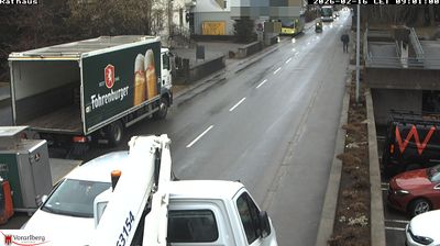 Stadt Bludenz: L190 Vorarlberger Straße, km 3,24 − Rathaus − Blickrichtung Bregenz