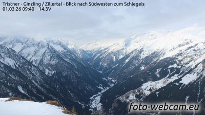 Gemeinde Tux: Tristner - Ginzling - Zillertal - Blick nach Südwesten zum Schlegeis