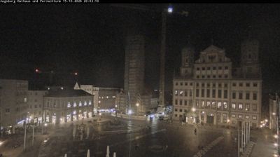 Webcam Augsburg › North-east: Rathausplatz Augsburg - Augustusbrunnen - Rathaus Augsburg - Perlach Tower