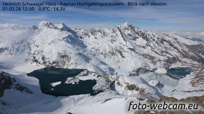 Fusch an der Grossglocknerstrasse: Heinrich-Schwaiger-Haus - Kaprun Hochgebirgsstauseen - Blick nach Westen