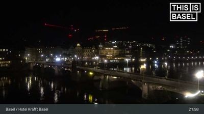 Webcam Basel: Martinskirche - Peterskirche - Middle Bridge, Basel - Basel Minster - Pfalz - Universität Basel - Spalentor - Rhine Promenade - Wettsteinbrücke