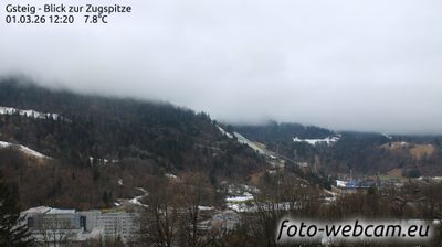 Garmisch-Partenkirchen: Partenkirchen: Gsteig - Blick zur Zugspitze