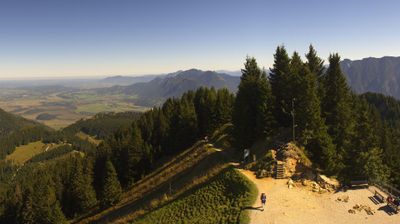 Oberammergau: Wank - Estergebirge - Garmisch-Partenkirchen - Ammergebirge - Alpspitze - Berghütte Schachenhaus 1866m - Wetterstein - Zugspitze - Dreitorspitze - Nordkette - Karwendelgebirge - Munich - Augsburg
