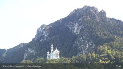 Schwangau: Füssen - Schloss Hohenschwangau, Blick zum Schloss Neuschwanstein