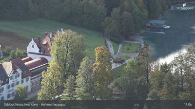 Schwangau: Füssen - Schloss Hohenschwangau, Blick zum Museum der Bayerischen Könige