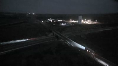 Sazeret: Montmarault-A71, péage de Montmarault, vue orientée sur la N79 vers Moulins