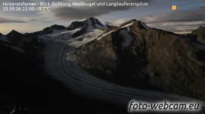 Kurzras - Maso Corto: Hintereisferner - Blick Richtung Weißkugel und Langtaufererspitze