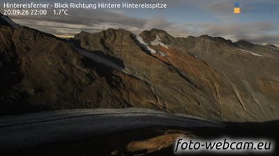Kurzras - Maso Corto: Hintereisferner - Blick Richtung Hintere Hintereisspitze