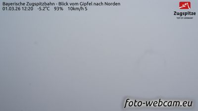 Grainau: Bayerische Zugspitzbahn - Blick vom Gipfel nach Norden