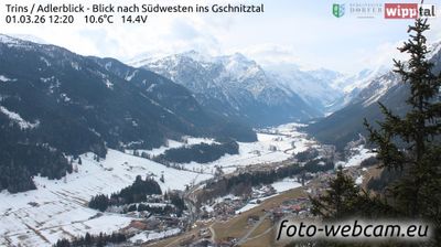 Gemeinde Trins: Trins - Adlerblick - Blick nach Südwesten ins Gschnitztal