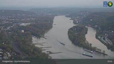 Königswinter: Drachenfels, Insel Nonnenwerth mit Rolandsbogen