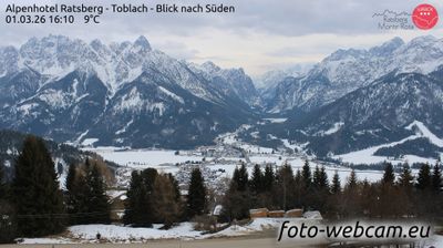 Toblach - Dobbiaco: Alpenhotel Ratsberg - Blick nach Süden