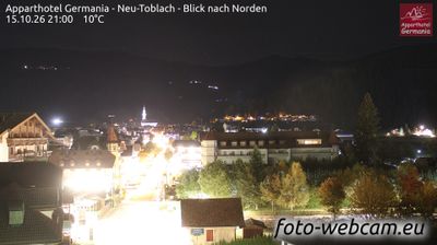 Webcam Toblach - Dobbiaco: Apparthotel Germania - Neu - Blick nach Norden