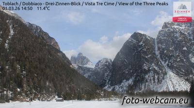 Toblach - Dobbiaco: Drei-Zinnen-Blick - Vista Tre Cime - View of the Three Peaks
