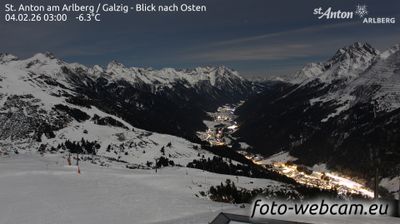 Gemeinde Sankt Anton am Arlberg: St. Anton am Arlberg - Galzig - Blick nach Osten