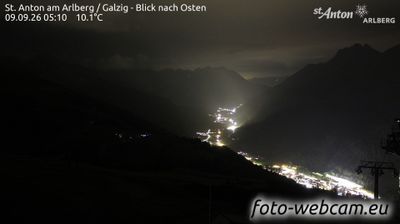 Gemeinde Sankt Anton am Arlberg: St. Anton am Arlberg - Galzig - Blick nach Osten