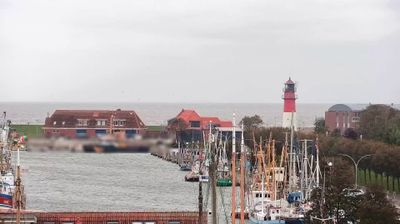 Busum: Livespotting - Webcam am tideabhängigen Museumshafen in