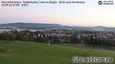 Isny im Allgau: Max-Wild-Arena - Felderhalde - Blick nach Nordosten