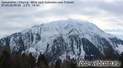 Gemeinde Finkenberg: Gamshütte - Zillertal - Blick nach Südosten zum Tristner
