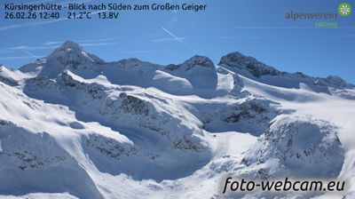 Marktgemeinde Neukirchen am Grossvenediger: Kürsingerhütte - Blick nach Süden zum Großen Geiger