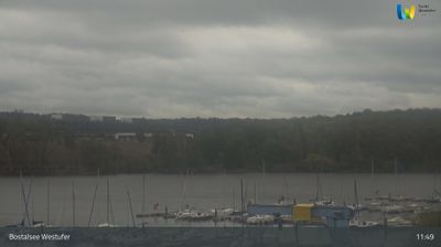 Nohfelden: Bosen: Nohfelden - Bostalsee Westufer, Blick auf den Kreissegelhafen