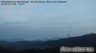 Portschach am Worther See: Pörtschach am Wörthersee - Windischberg - Blick nach Südosten
