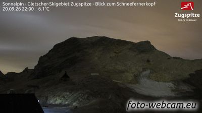 Garmisch-Partenkirchen: Partenkirchen: Sonnalpin - Gletscher-Skigebiet Zugspitze - Blick zum Schneefernerkopf